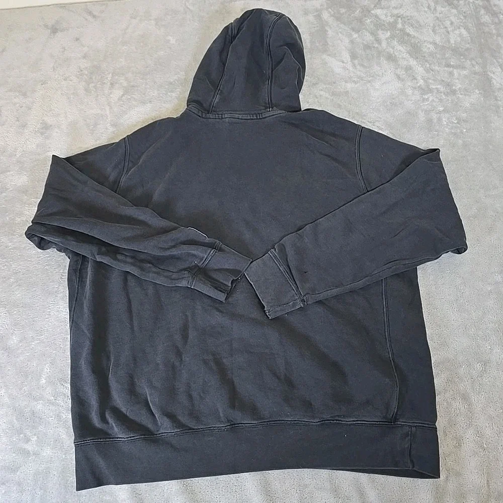 Nike Sweatshirt Mens Large Black Distressed Hooded Just Do It Activewear‎ Casual